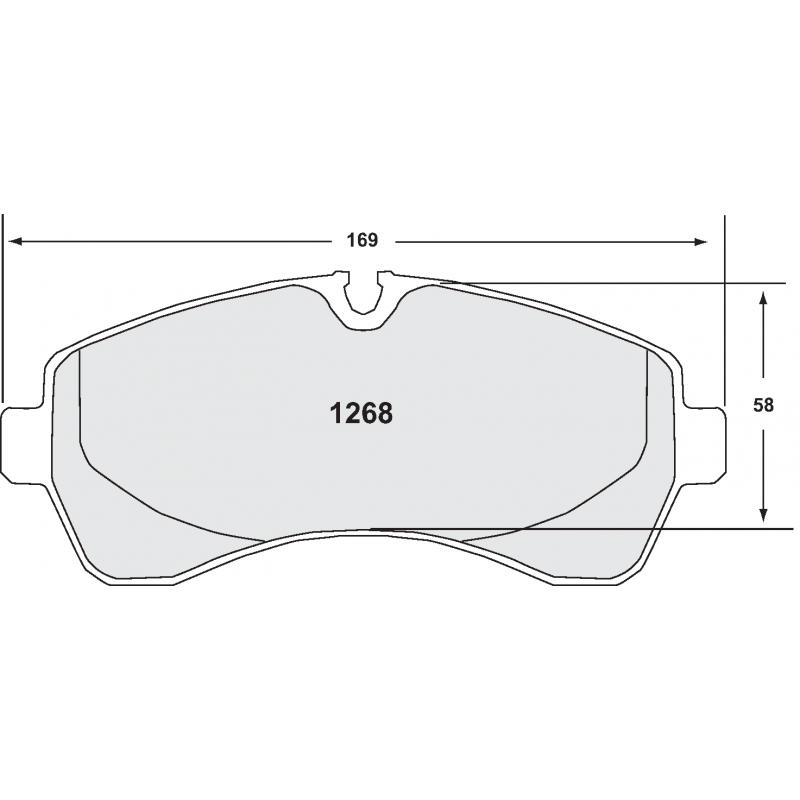 Fast road / track day compound. Street brake pads - Dodge Sprinter 3500 (2007-09)
Freightliner Sprinter 3500 (2007-)
Mercedes Sprinter 5 tonne (2006-)
VW Crafter (2006-)
front brake pad